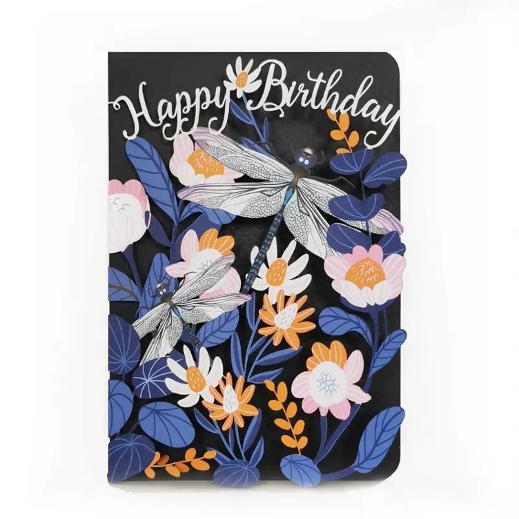 `Happy Birthday` Papierschnittkarte