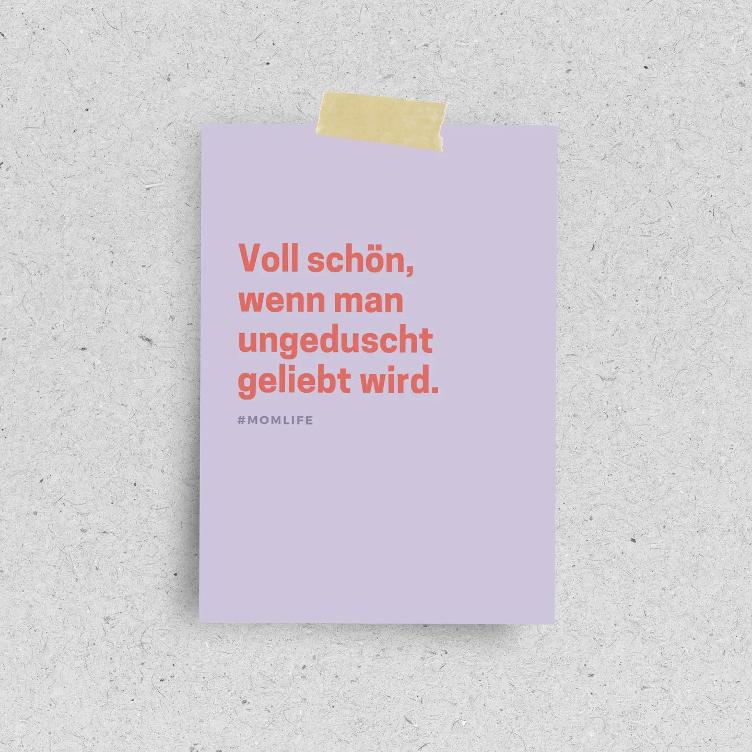 Postkarte `Ungeduscht` | Recyclingpapier